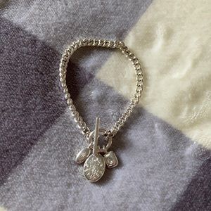 Silver charm bracelet